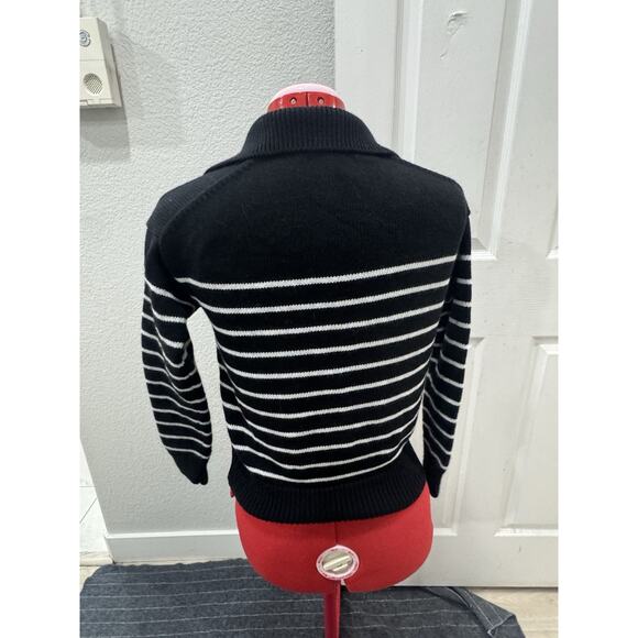 Wilfred Striped Sweater Women's Knit Collared Pullover Long Sleeve Classic - Picture 2 of 6